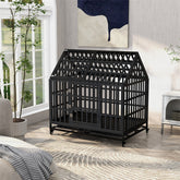 44” Heavy Duty Dog Cage pet Crate with Roof